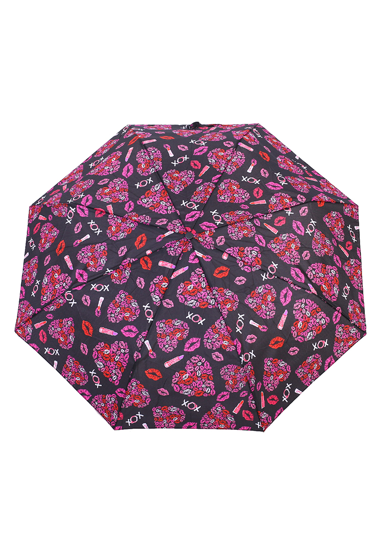 Жіноча парасолька Ferre Milano Чорно-рожевий (LA-542F)
