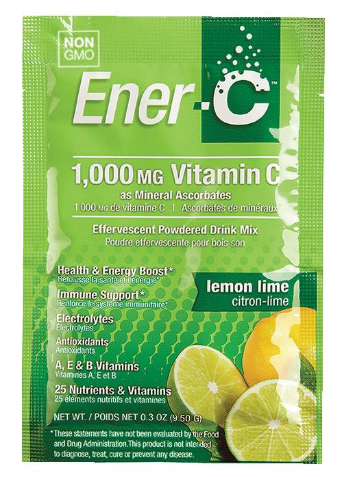 Вітамінний напій для підвищення імунітету Vitamin C Ener-C Смак Лимона та Лайма 1 пакетик