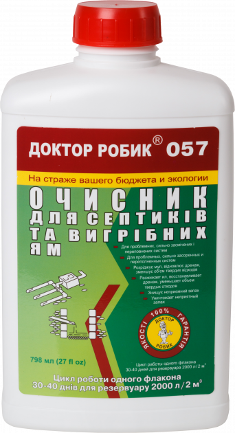 Очиститель для септика и выгребной ямы Доктор Робик 057 798 мл