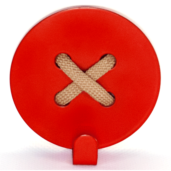 Вешалка настенная Крючок Glozis Button Red H-024 8 х 8 см