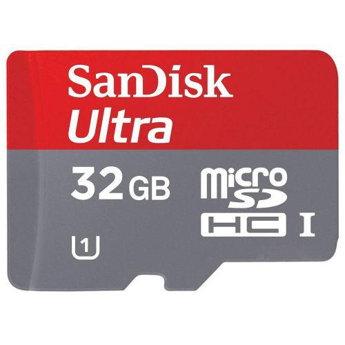 Флешка картка пам'яті SanDisk Ultra microSD XC 32GB class 10 SD адаптер Сірий (007472)