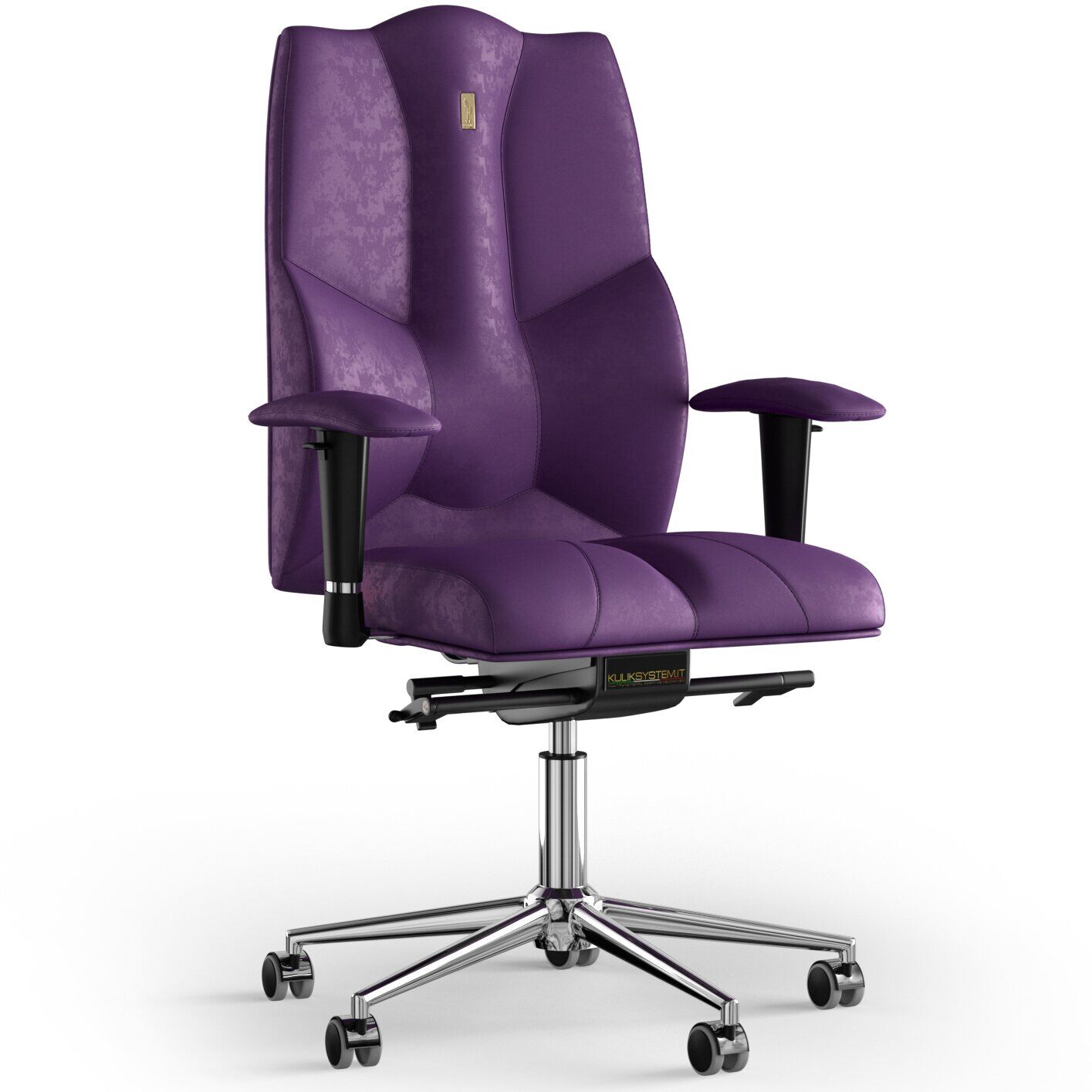 Кресло KULIK SYSTEM BUSINESS Антара без подголовника без строчки Фиолетовый (6-909-BS-MC-0306)