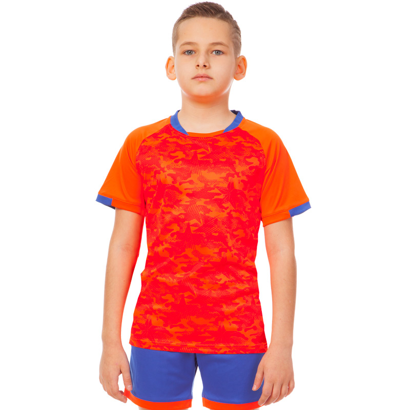 Футбольная форма подростковая Lingo LD-5021T 28 рост 135-140 Оранжевый-Синий