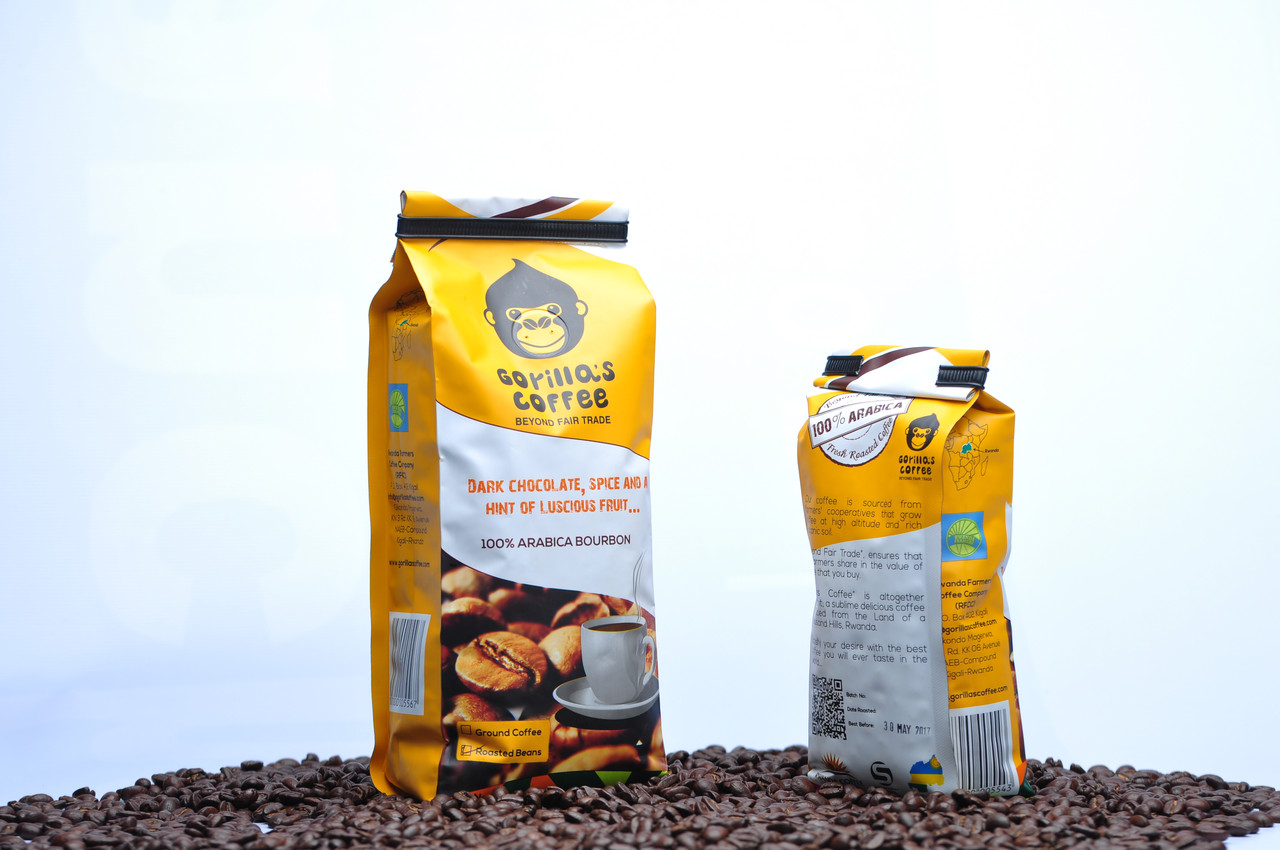 Кофе Арабика в зернах 250г Gorillas Coffee Светлая обжарка