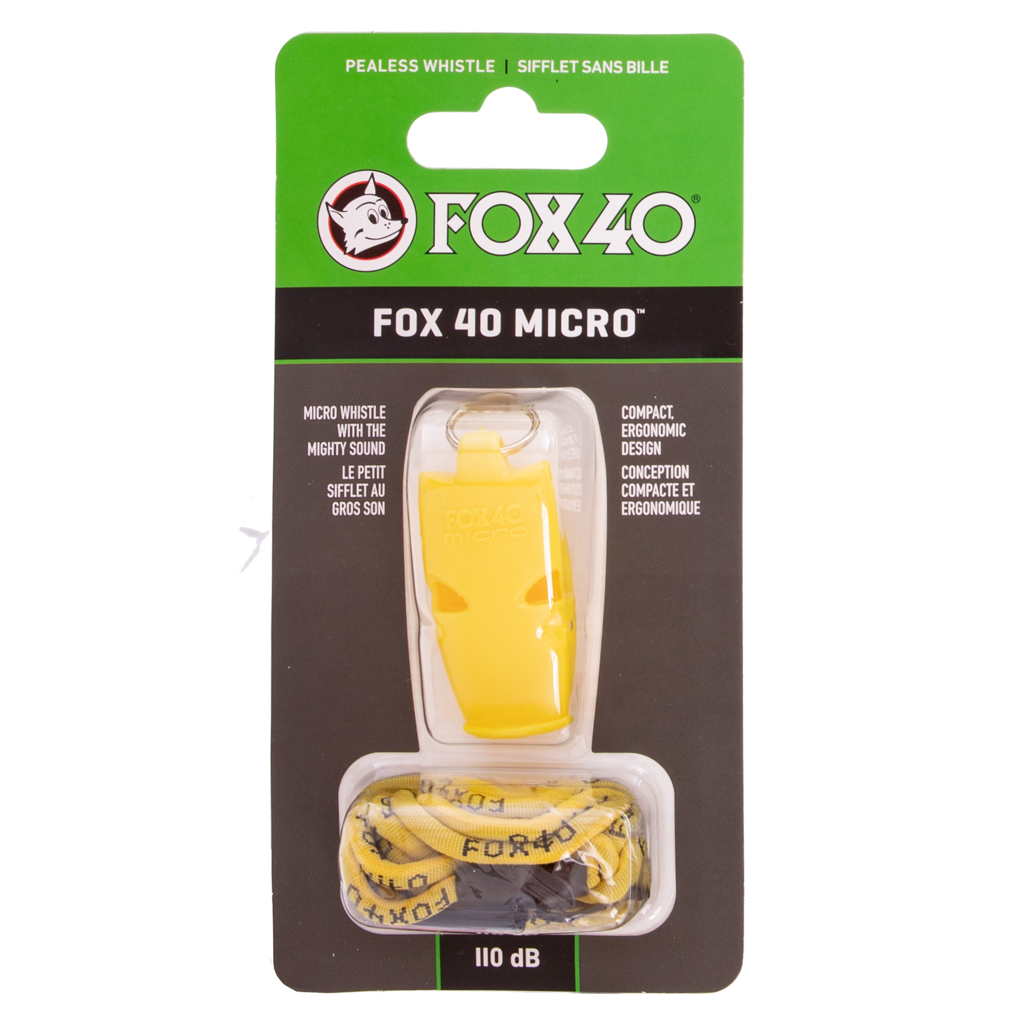 Свисток судейский пластиковый FOX40-MICRO Желтый