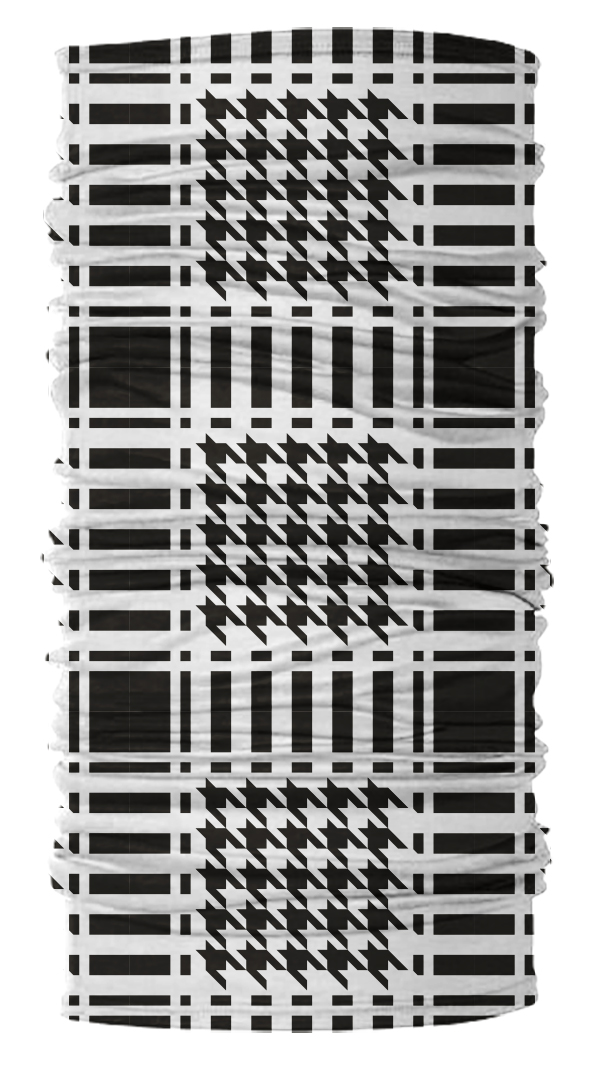 Бандана-трансформер (Бафф) Арафатка 1 Черно-белый (BT090/1)