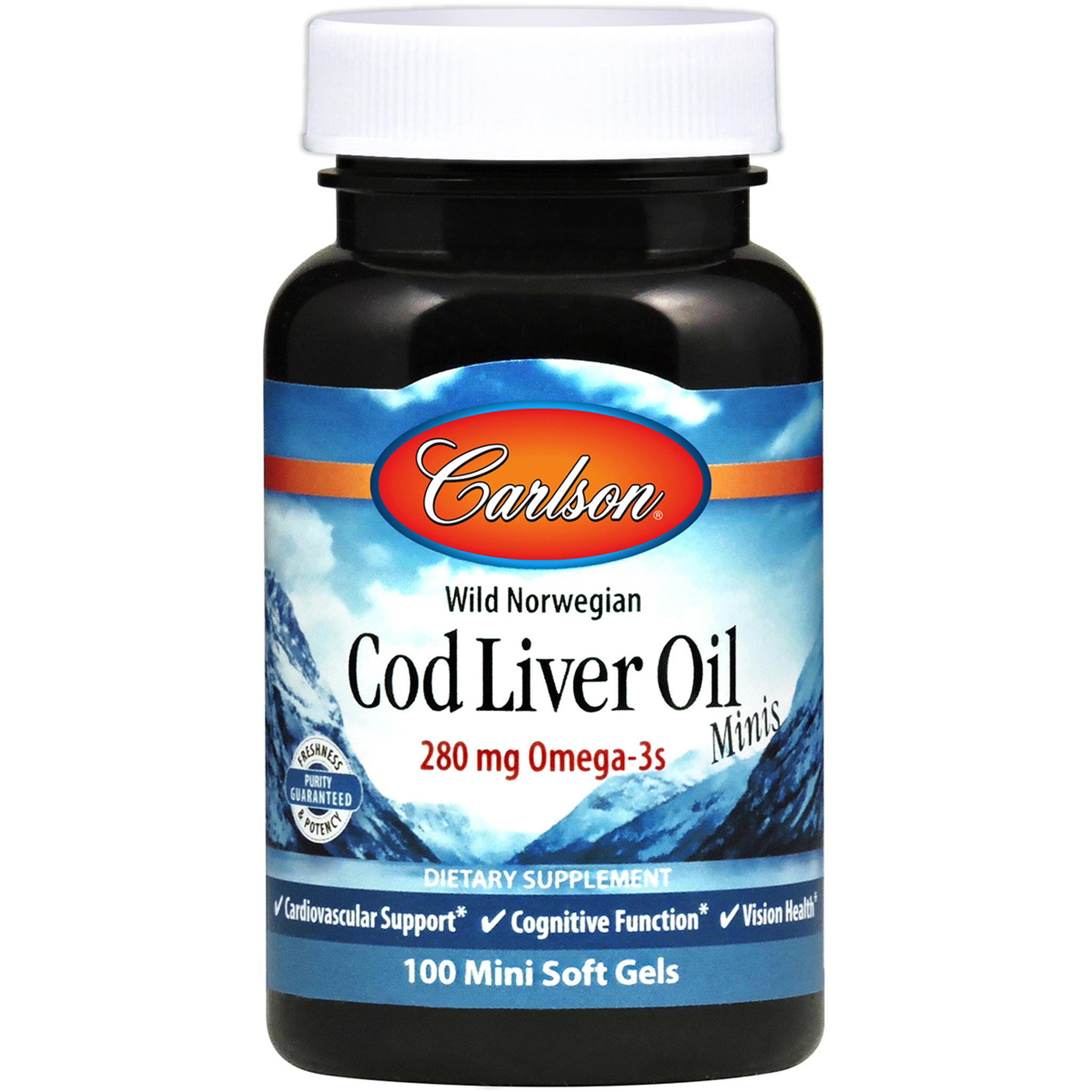 Риб'ячий жир Carlson Labs Cod Liver Oil 100 капсул (33880)