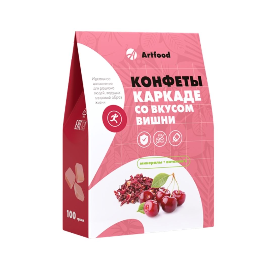 Конфеты "Каркаде" со вкусом вишни Артлайф 100 гр
