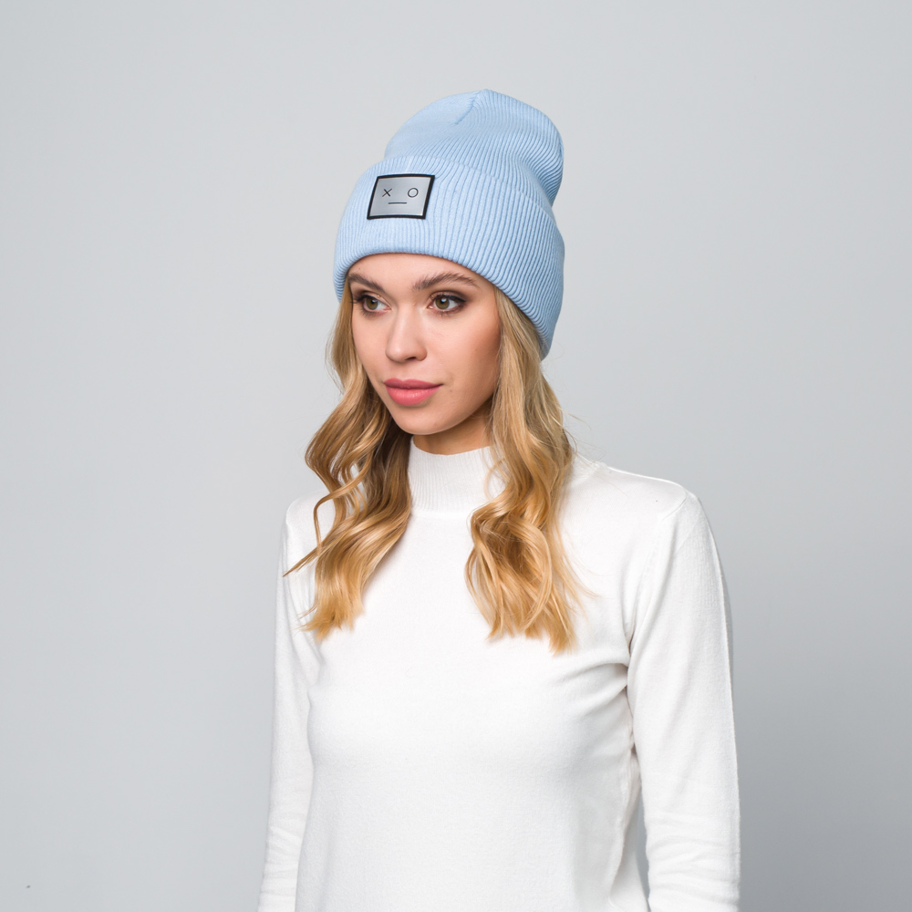Шапка унисекс бини кэжуал 660-503 LuckyLOOK OneSize Черный