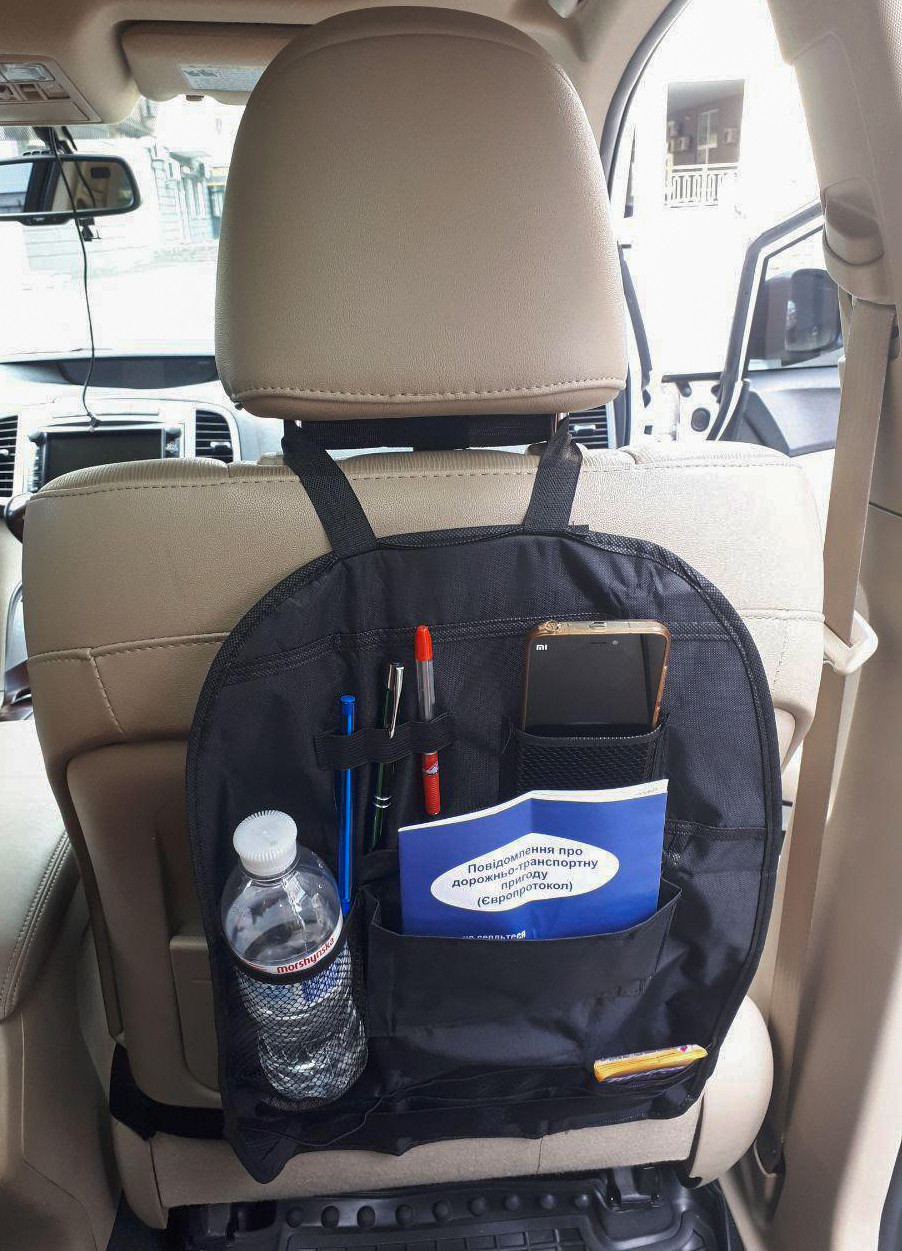 Автомобільний органайзер на спинку сидіння MHZ Car Organiser, чорний