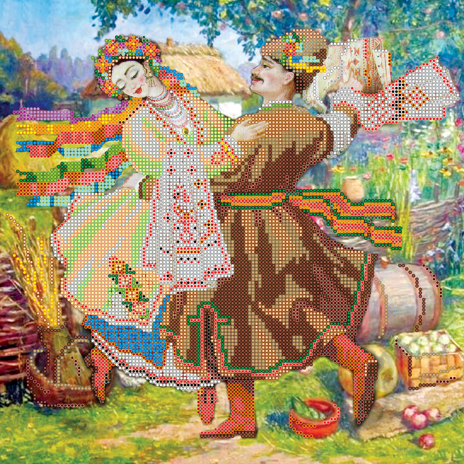 Схема для вышивки бисером на натуральном художественном холсте Абрис Арт Танец AC-238