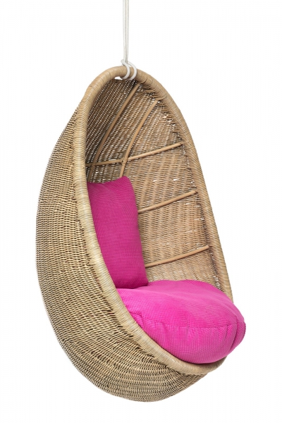 Подвесное кресло-кокон Ирма CRUZO Светло-коричневый (ks0010)