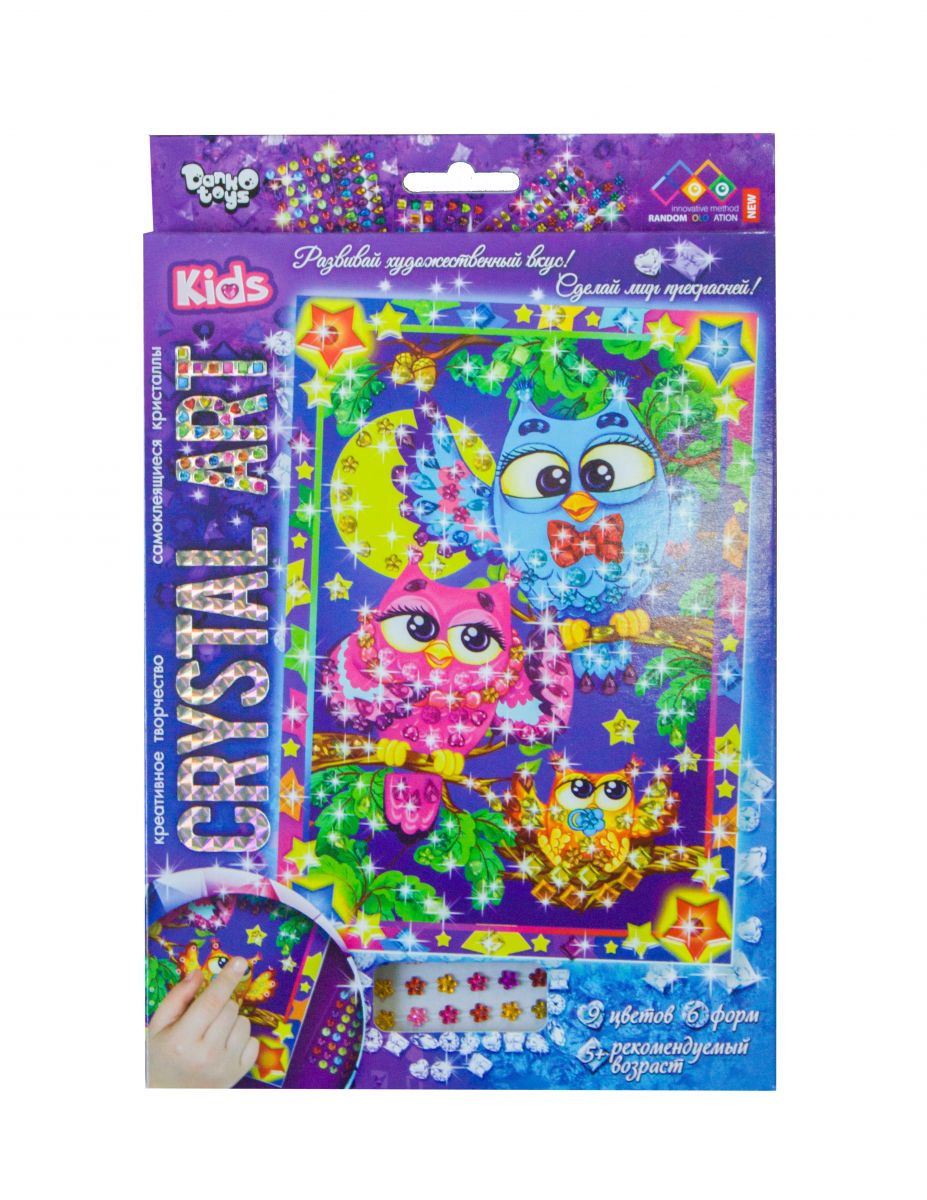 Набор креативного творчества CRYSTAL ART KIDS Совы Dankotoys (CArt-01-09)