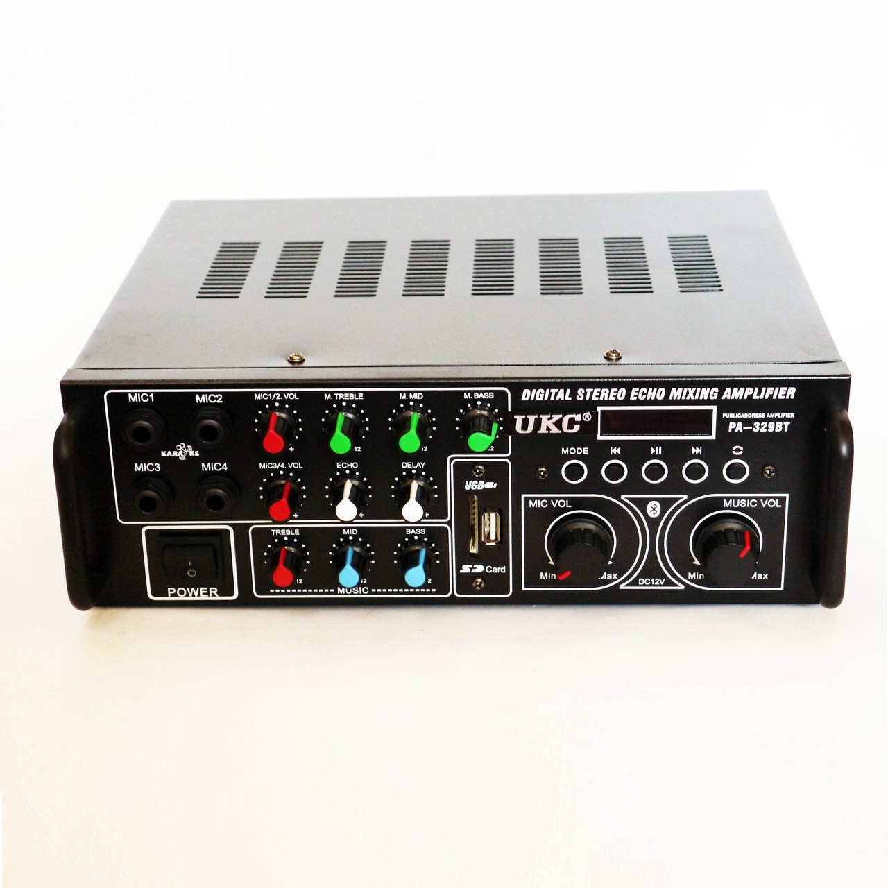 Підсилювач звуку UKC AV-329BT Bluetooth Караоке 2х120W Black (3sm_546235682)