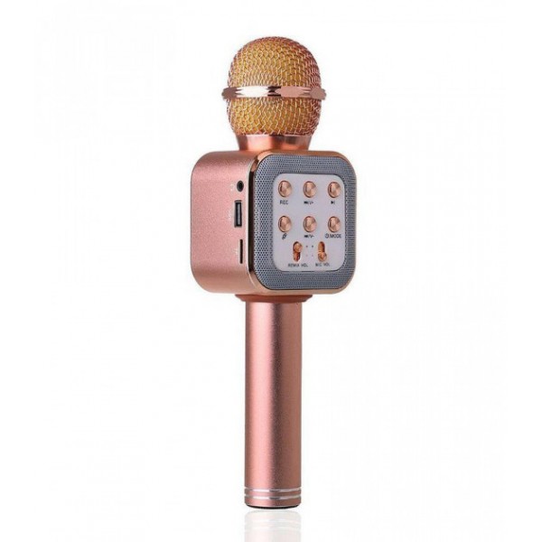 Бездротовий мікрофон-караоке WS-1818 Pink