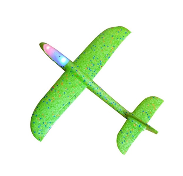 Дитячий літак-планер з LED підсвічуванням Зелений (2365-1)