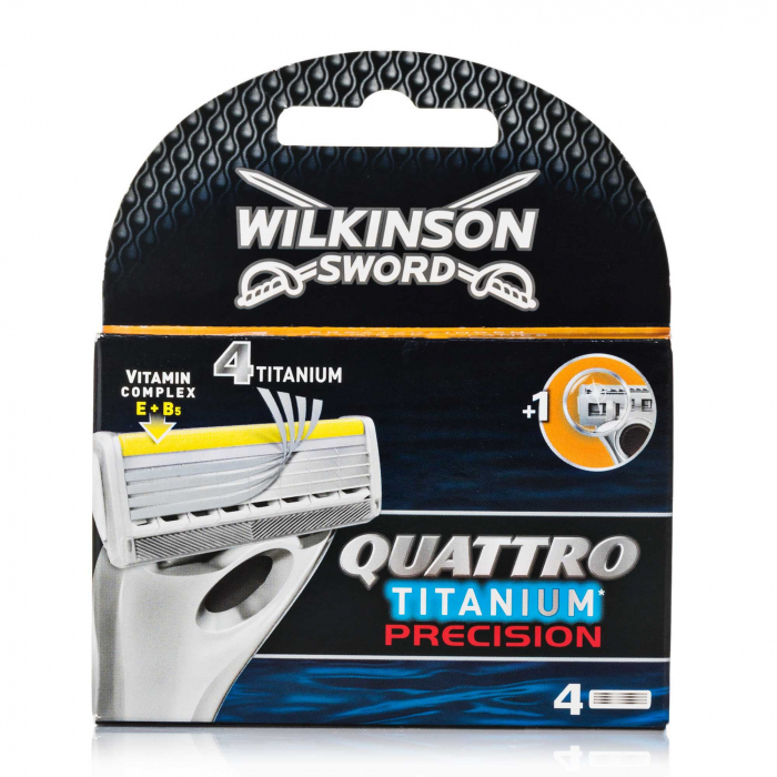 Змінні касети Wilkinson Sword Quattro Titanium Precision 4 шт (01560)