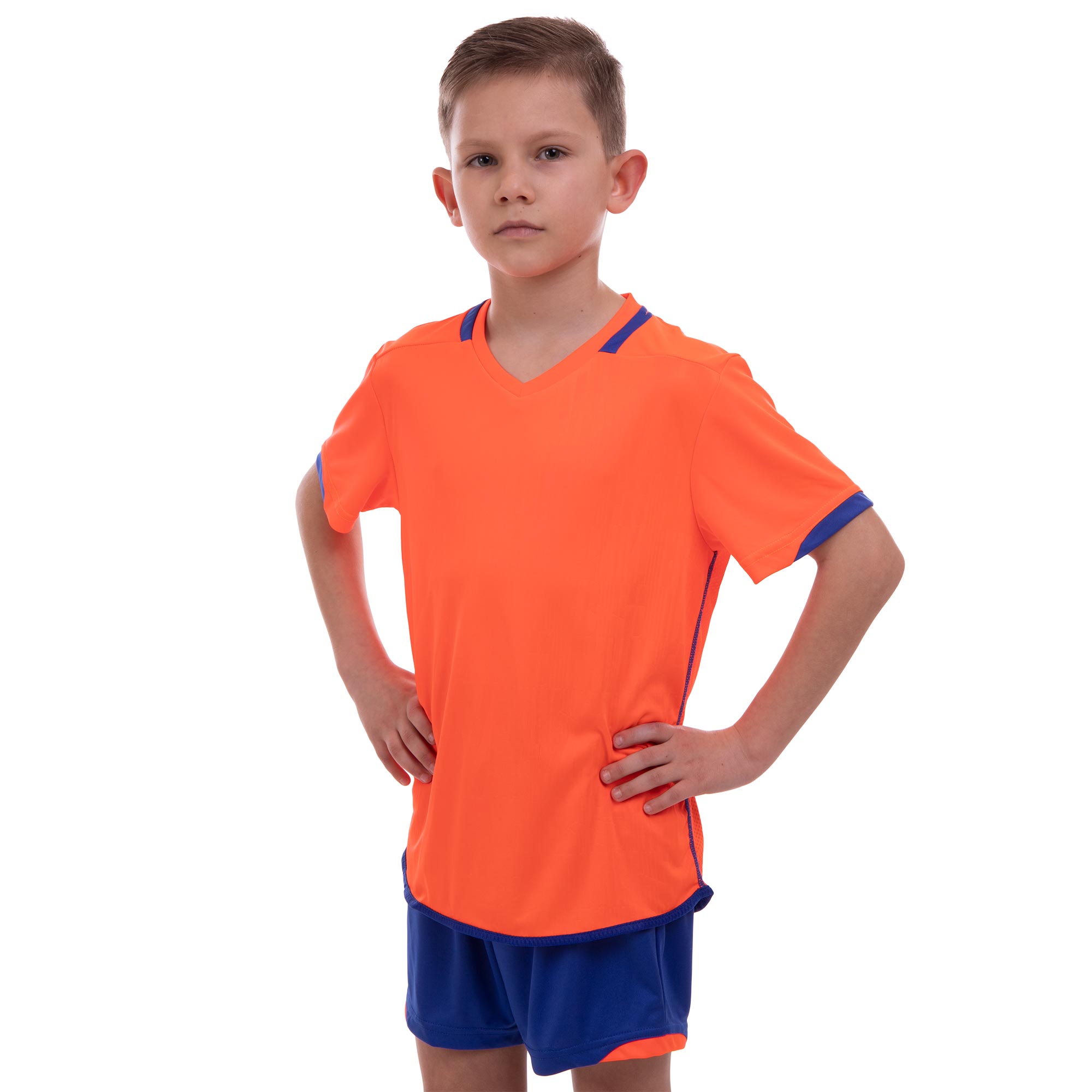 Форма футбольная подростковая Lingo LD-5025T XXL-32 рост 150см Оранжевый-Синий