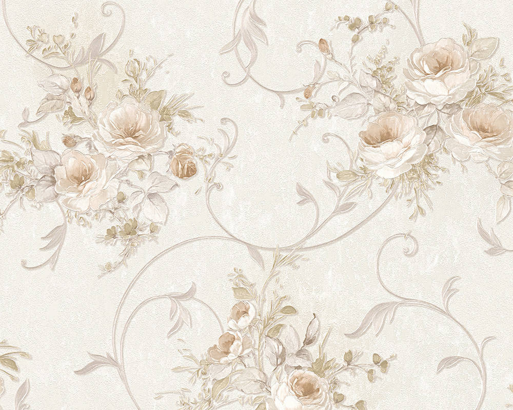Флізелінові шпалери A.S.CREATION ROMANTICA 30420-4 Бежево-Коричневі
