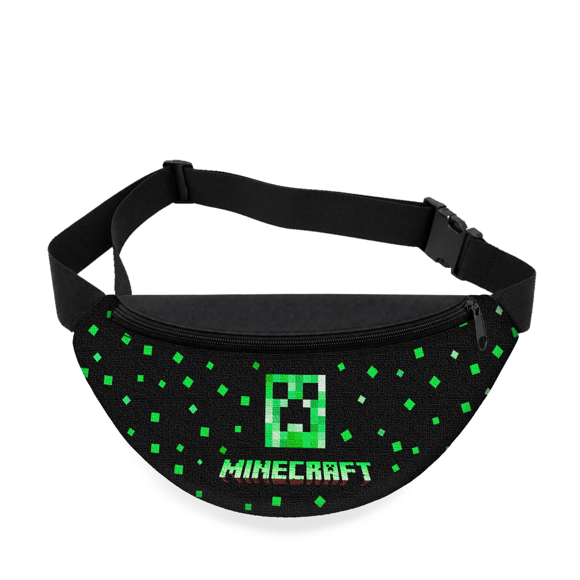 Дитяча сумка-бананка Minecraft 32x15x7.5 см, чорна — арт. 2342422178