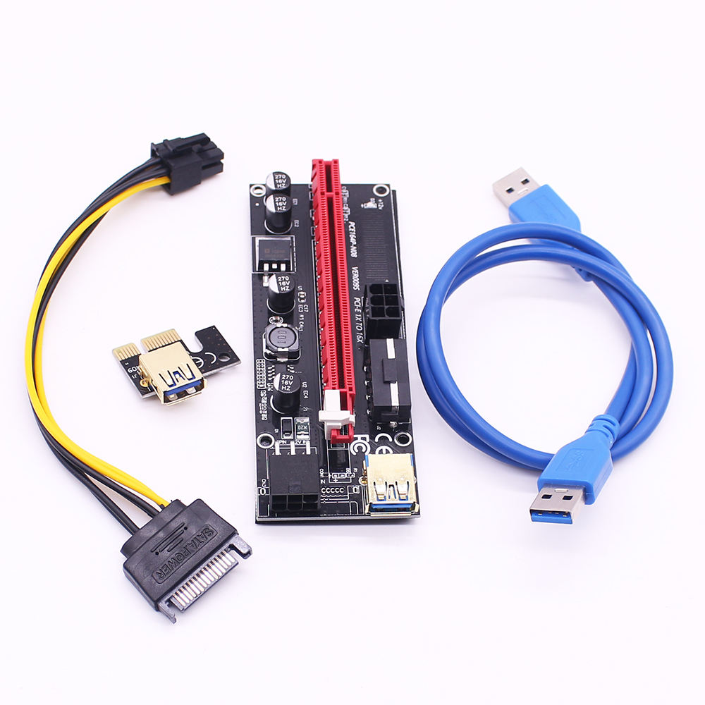 Удлинитель слотовый Riser Lucom PCIe 1x16 M/F Riser 0.6m USB3.0 (62.09.8276)