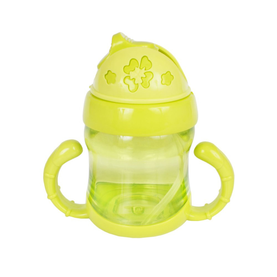 Детский поильник с трубочкой Mega Zayka MGZ-0321 (Lime) 150 мл