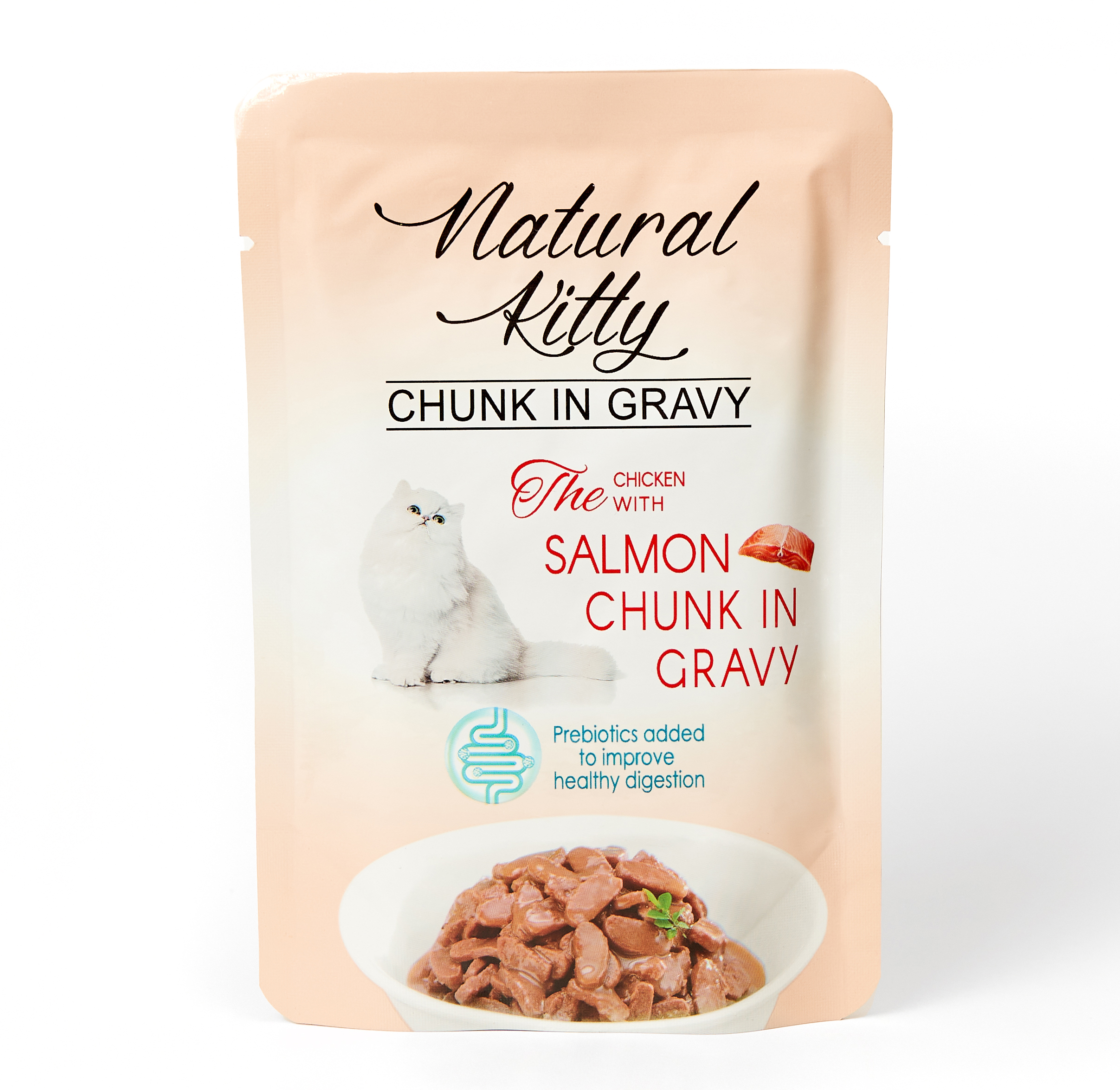 Пауч для котов Natural Kitty Курица Лосось 85 г (NKS240801)