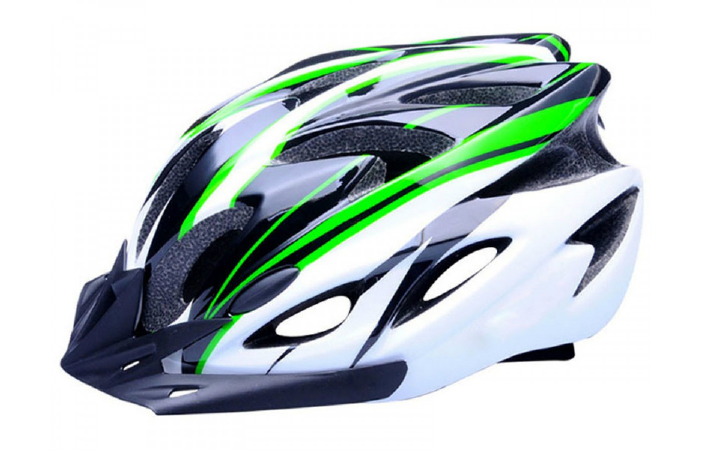 Шлем велосипедный Avanti AVH-001 Черный/Белый/Зеленый (avh-001-green)