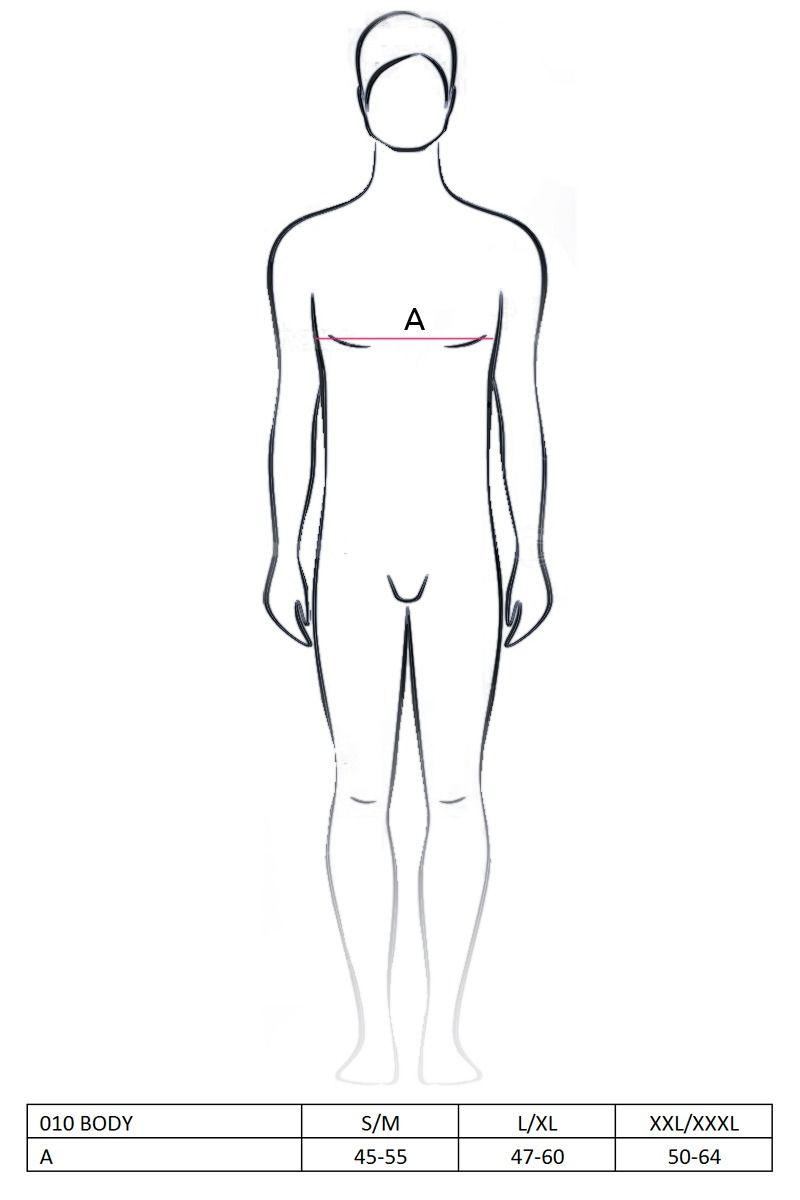 Чоловічий боді Passion 010 BODY розмір XXL/XXXL Чорний (PSM0103)