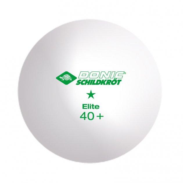 Мячи Donic Elite 1звезда 40+ 6шт plastic white 608510