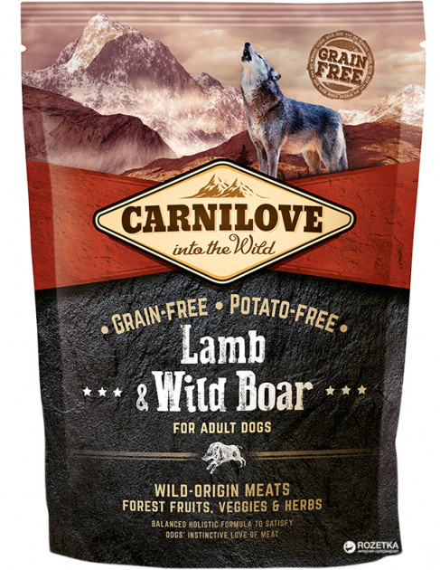 Сухой корм Carnilove Adult Lamb  Wild Boar 1.5 kg (для взрослых собак)