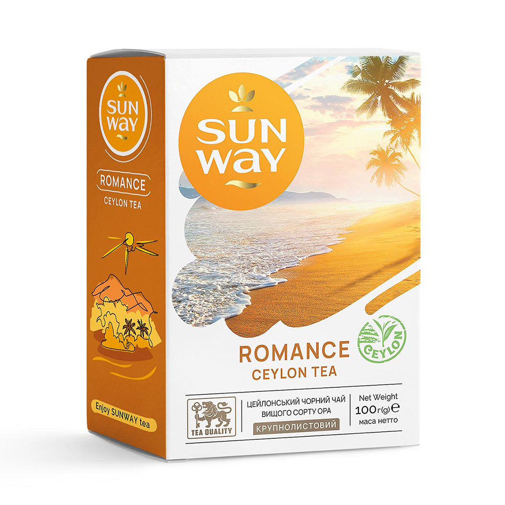 Чай черный рассыпной Romance Ceylon Black Tea" Sun Way 100 г