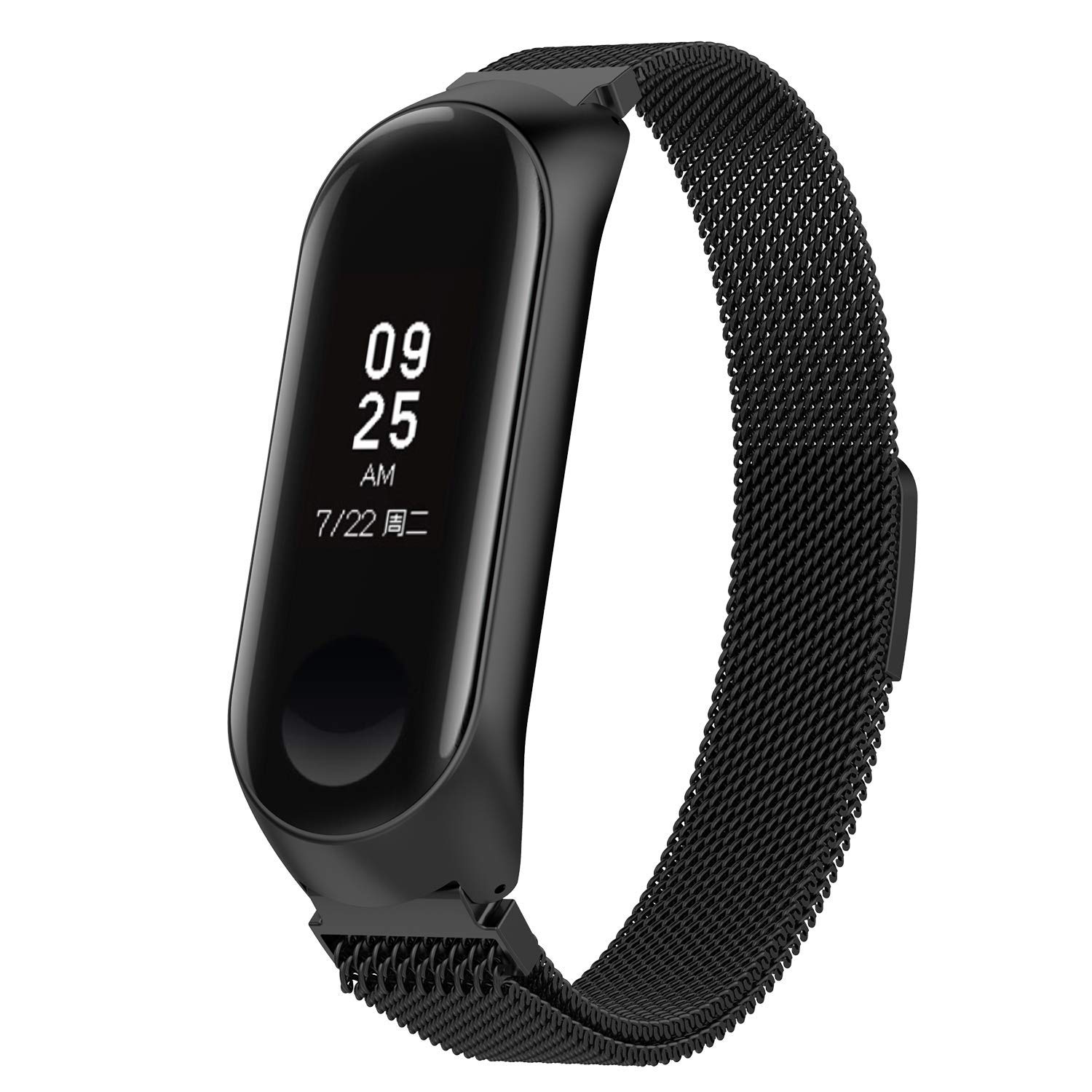 Ремінець BeWatch міланська петля для Xiaomi MiBand 3 розмір S Чорний (1040201)