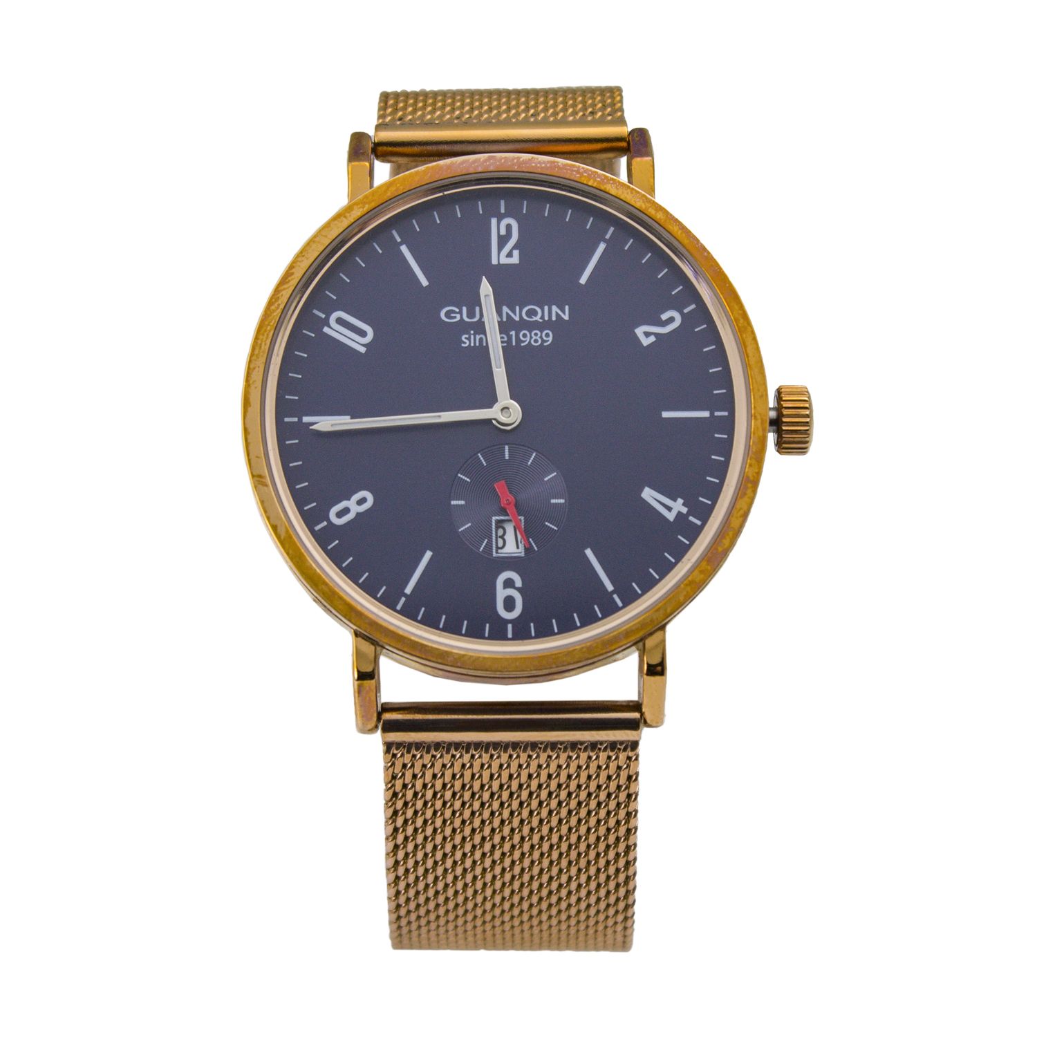 Годинник Guanqin Gold-Blue-Gold GS19098 CS (GS19098GBlG)