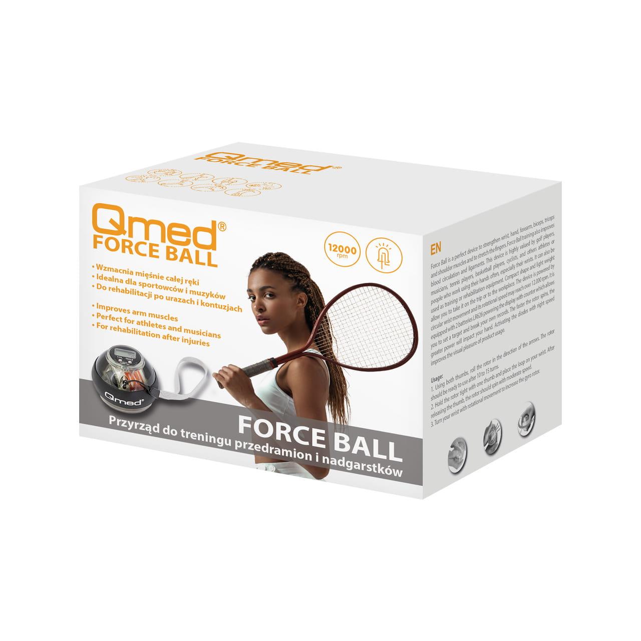 Гироскопический тренажер для рук Qmed Force Ball