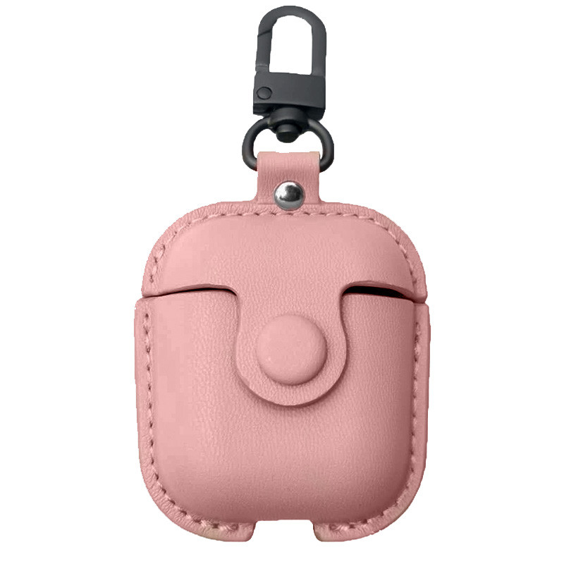 Кожаный футляр Epik Leather bag для наушников AirPods Розовый 1132357