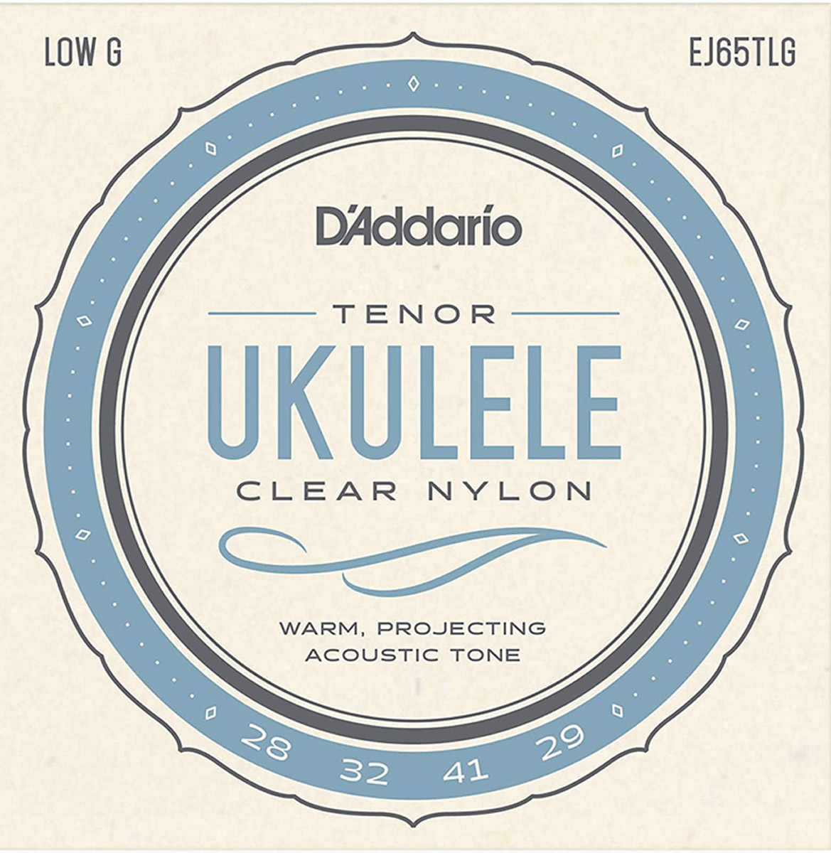 Струны для укулеле D'Addario EJ65TLG Clear Nylon Tenor Ukulele Strings 28/29