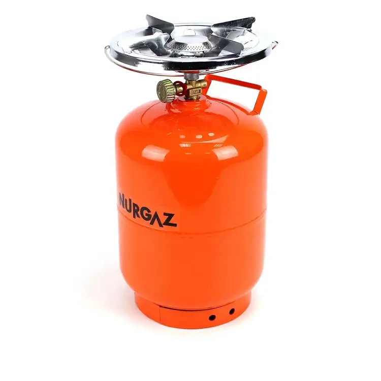 Газовий балон туристичний NURGAZ з пальником 12L Orange (3_02879)