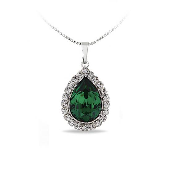 Кулон з ланцюжком KOBI Bianka зі Swarovski 10x14мм (7430-3110-09-32)
