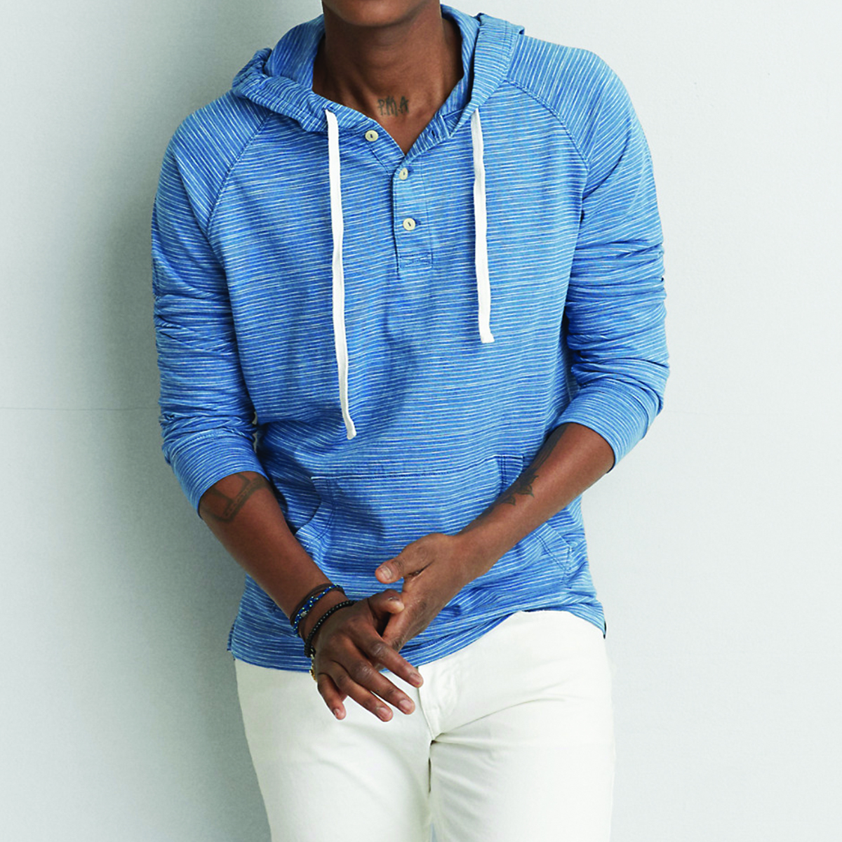 Кофта AEO Long-Sleeve Hooded BLUE L Синий (0166-8493BL)