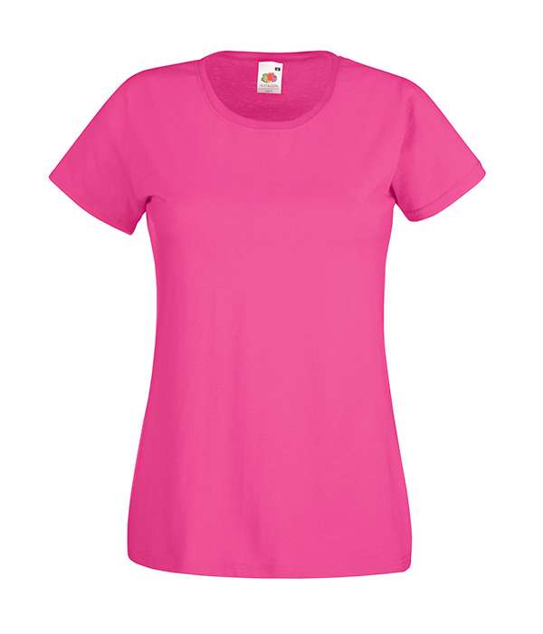 Футболка Fruit of the loom Ringspun Premium T Lady-Fit S Малиновый (61-424-0)
