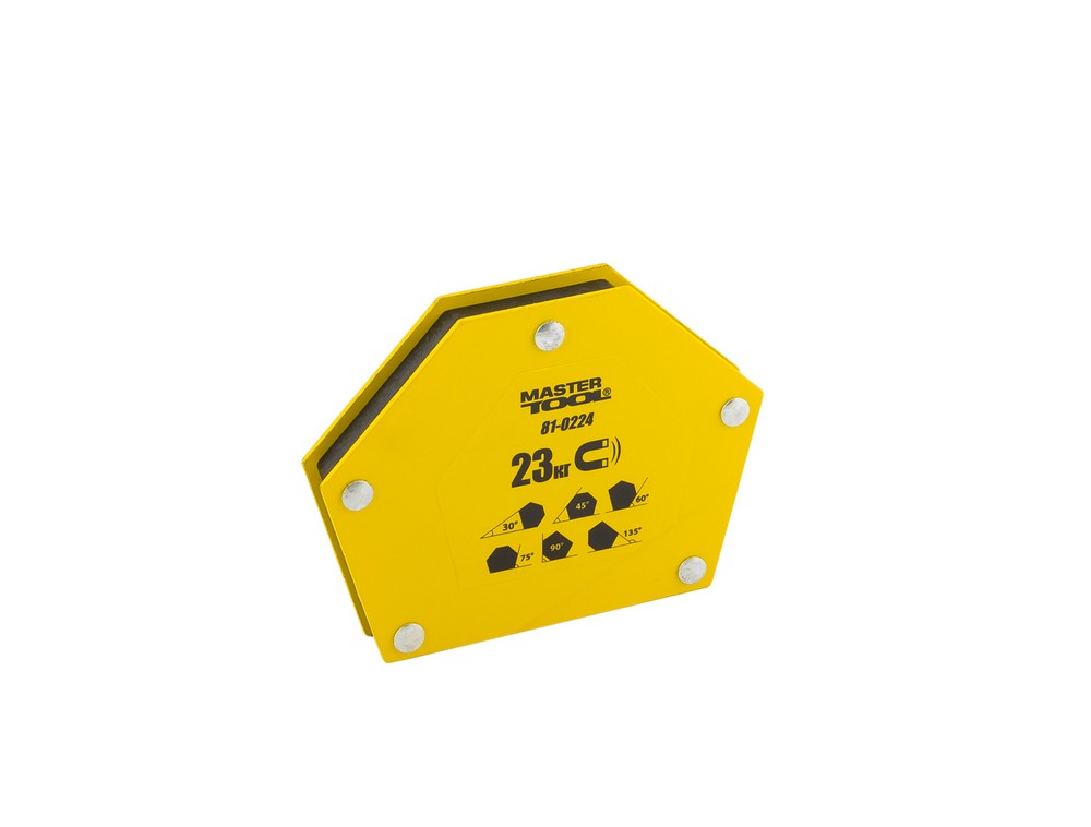 Магнит для сварки MASTERTOOL GM 23 кг 30/45/60/75/90/135° 115х90 мм (81-0224)