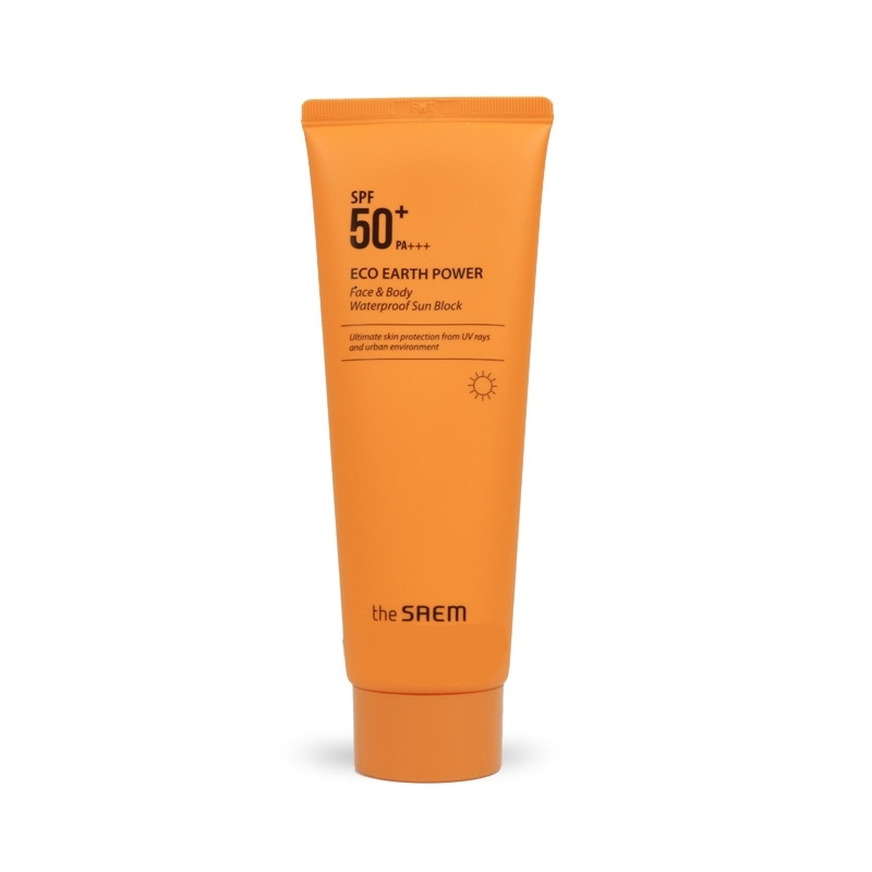 Сонцезахисний крем The Saem Eco Earth Power Waterproof Sun Block SPF50+ PA+++ 100 г (8806164145968)
