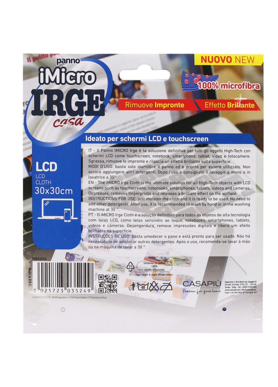 Микрофибра для стекла и мониторов Irge LCD 30*30 см