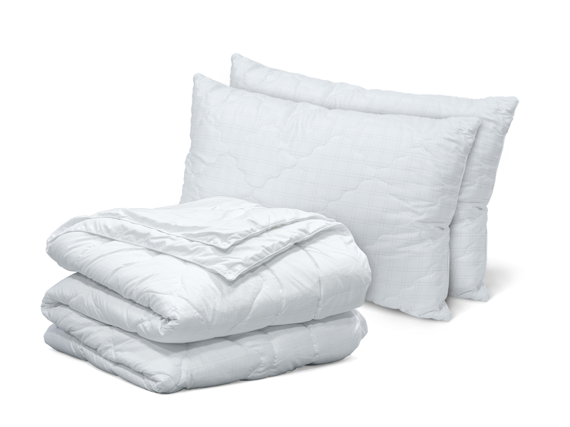 Набор одеяло 4 сезона и 2 классические подушки Dormeo Carbon 155Х210 см Белый
