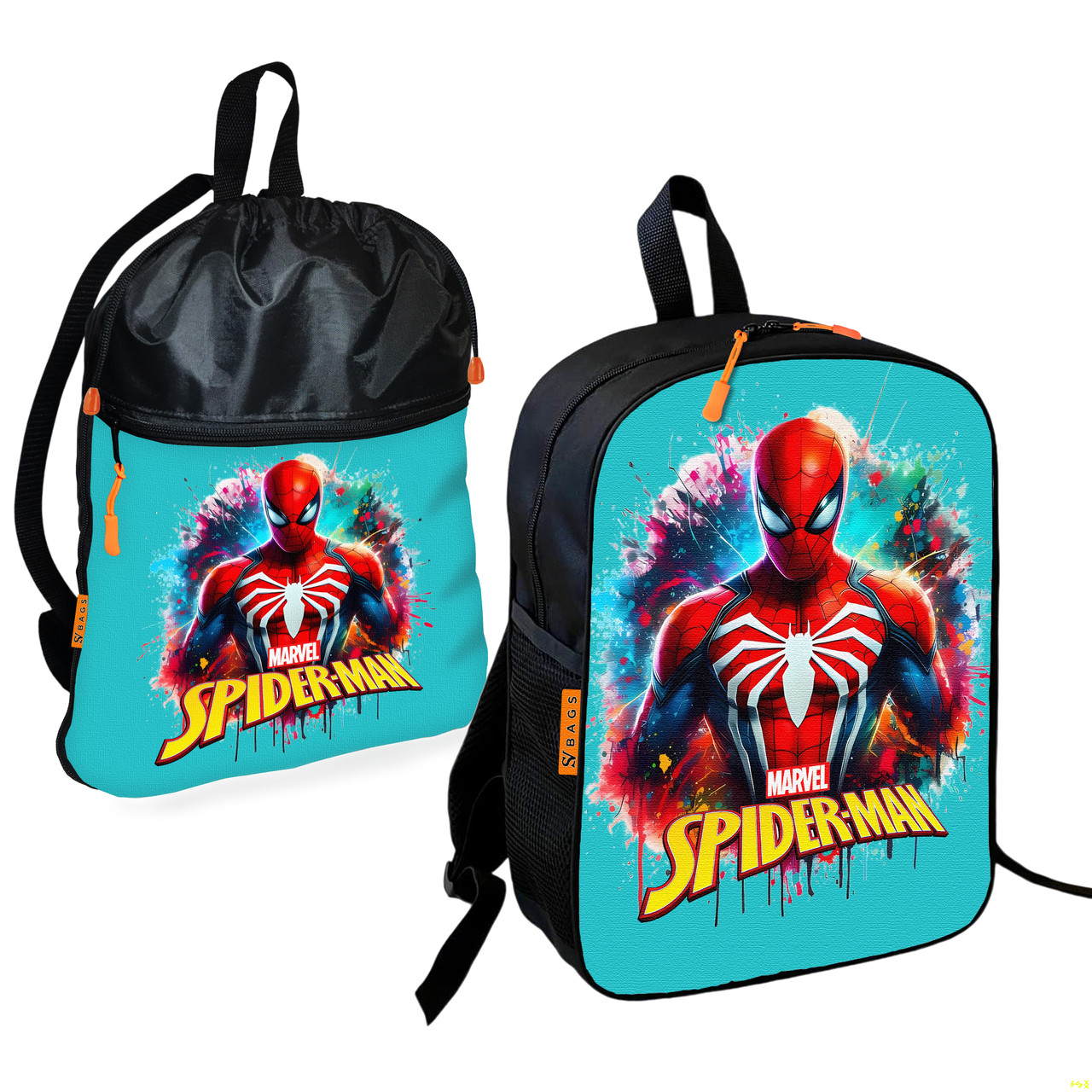 Дитячий шкільний рюкзак Spider-Man 36х27 см із сумкою для взуття, набір 2 предмети