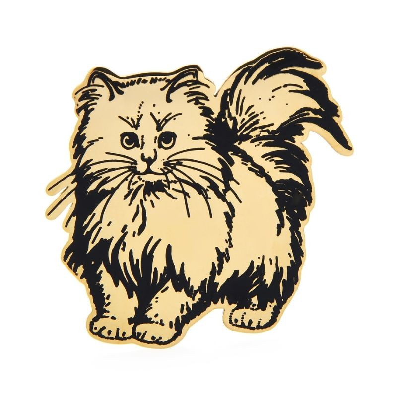 Брошь BROCHE Кот Тиша золотистая BRBF112725