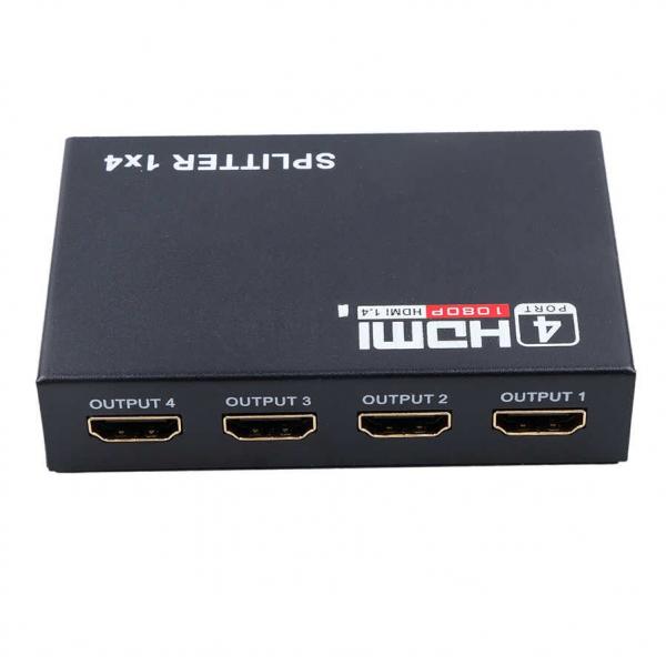 Сплиттер 1x4 порта HDMI splitter 1080P 4K 3D Черный (20053100245)