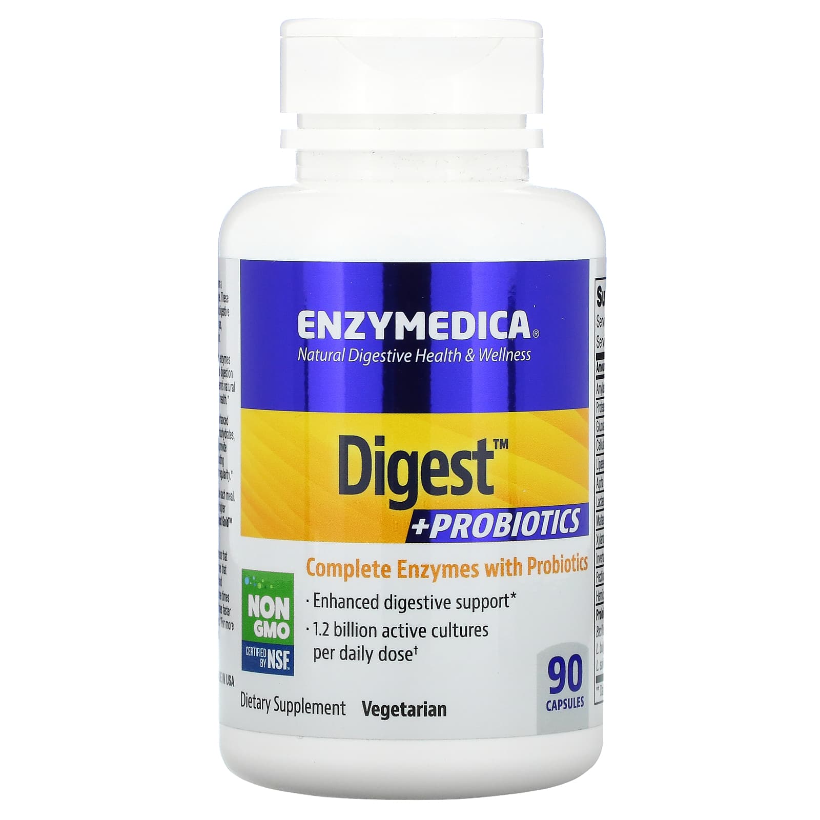 Ферменты и пробиотики Digest + Probiotics Enzymedica 90 капсул