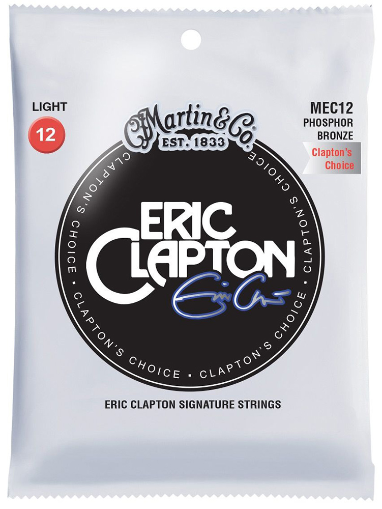 Струни для акустичної гітари 6 шт Martin MEC12 Clapton's Choice Phosphor Bronze Light 12/54